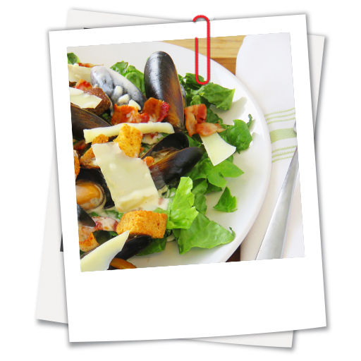 Caesar Salad with Mussels